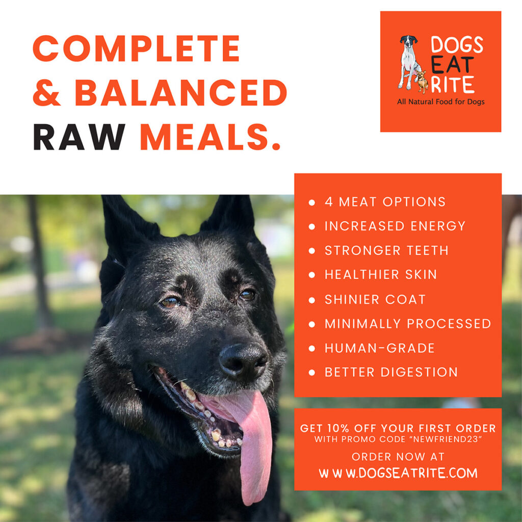 At Dogs Eat Rite we create great tasting raw meals using human-grade ingredients with optimal health benefits, including added vitamins and nutrients